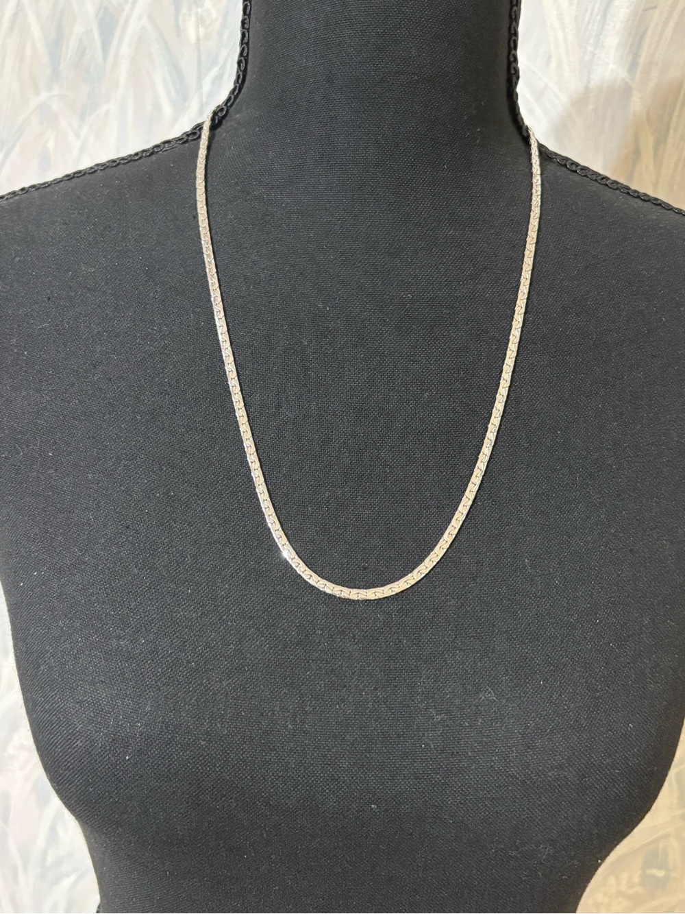 Emmons Silver-Tone Unique Herringbone Chain Necklace 23”